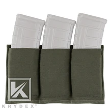KRYDEX тройной журнал кобура для спорта на открытом воздухе RG тактический фонарь высокой Скорость тройной с открытым верхом 5,56 винтовка, подсумок быстро рисовать MOLLE/уп кобура