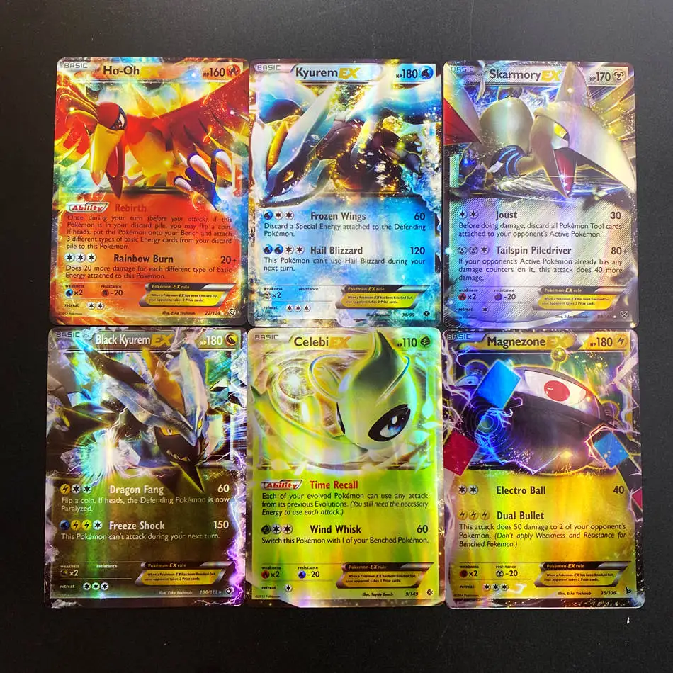 20 GX+20 Mega+1 Energy+59 EXS Arts Cards Toy Gifts for Kids and Children Jialili 100 Poke Cards Style Holo EX Full Art 