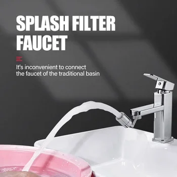 

Universal 720 Degree Filter Faucet Head Anti Splash Filter Mobile Kitchen Faucet Water Saving Nozzle Sprayer Faucet extender