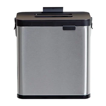 

1pc Household Stainless Steel Wall Hanging Trash Can Kitchen Waste Container
