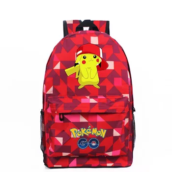 

New Cartoon Pikachu School Bag noctilucous Pokemon backpack student Notebook backpack Daily Bag Capacity Travel Bags