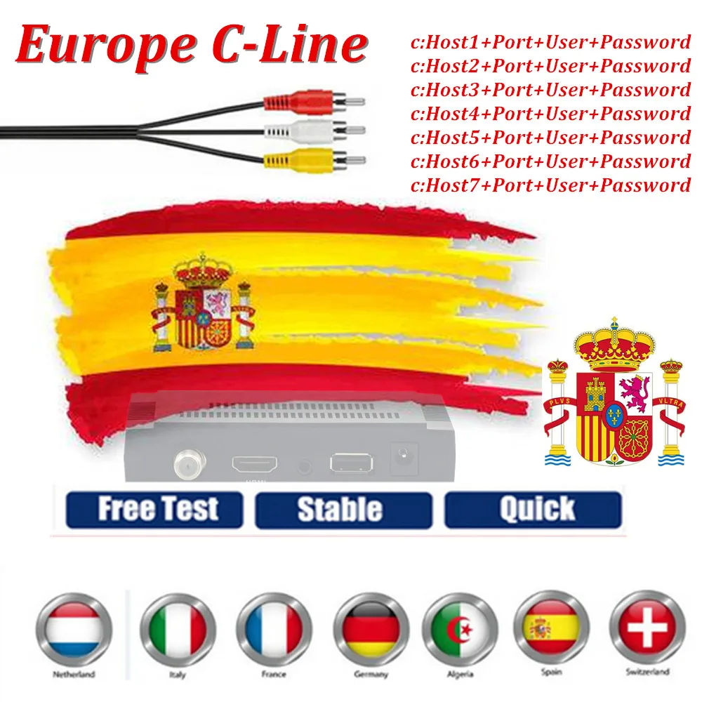 

Servidor cam europeo para EspaÃ±a, Portugal, Nertherland, Polonia, 4K, Italia, Alemania, oscam cline, usado en receptor satÃ©lit