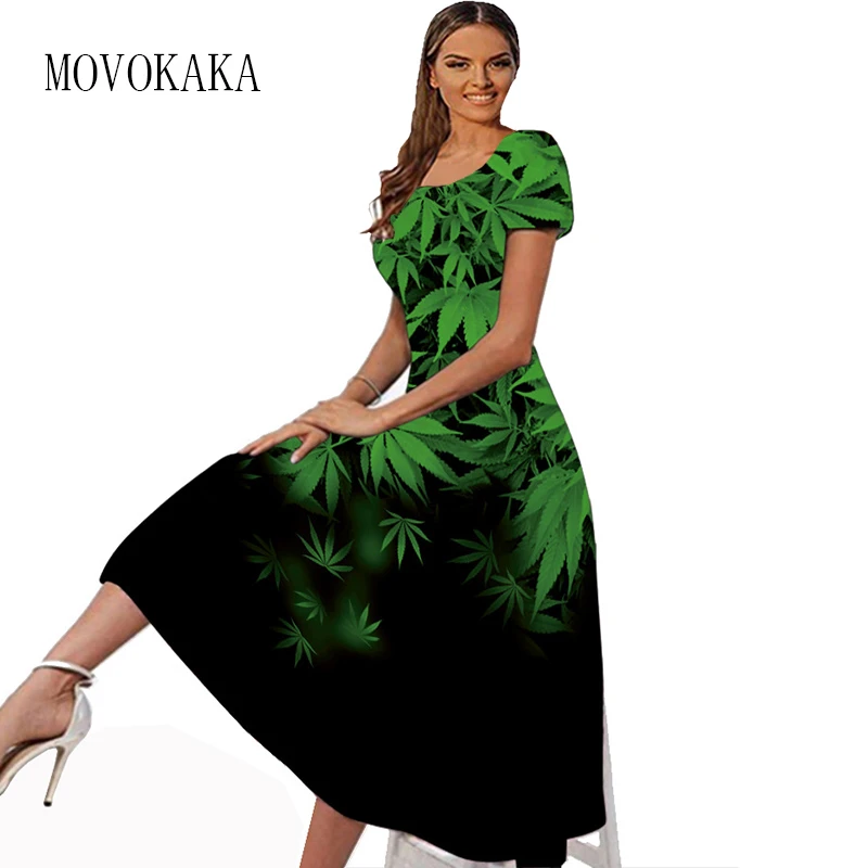 MOVOKAKA Spring Summer Black Dress ...