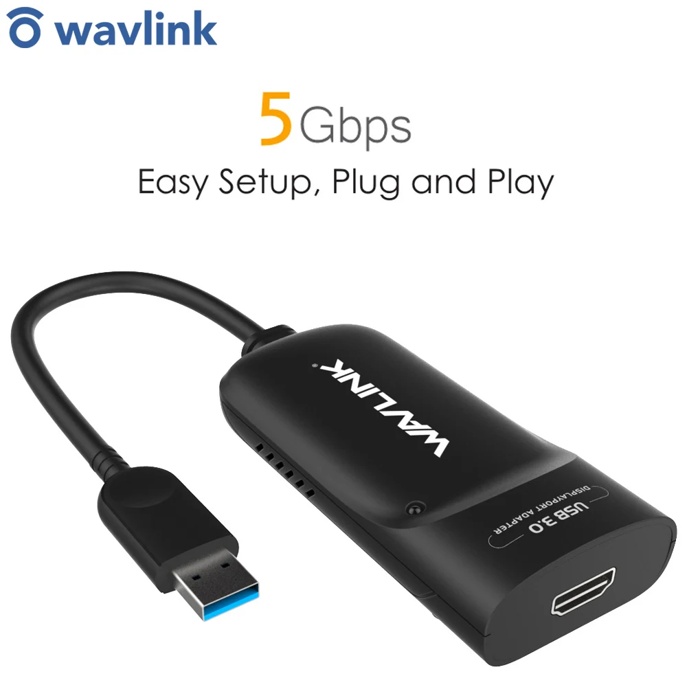 Wavlink USB 3.0 To 4K HDMI Display Adapter Multi Monitor Video Graphic HD 3840x2160 output Windows Vista/7/8/8.1 Mac OS | Компьютеры и