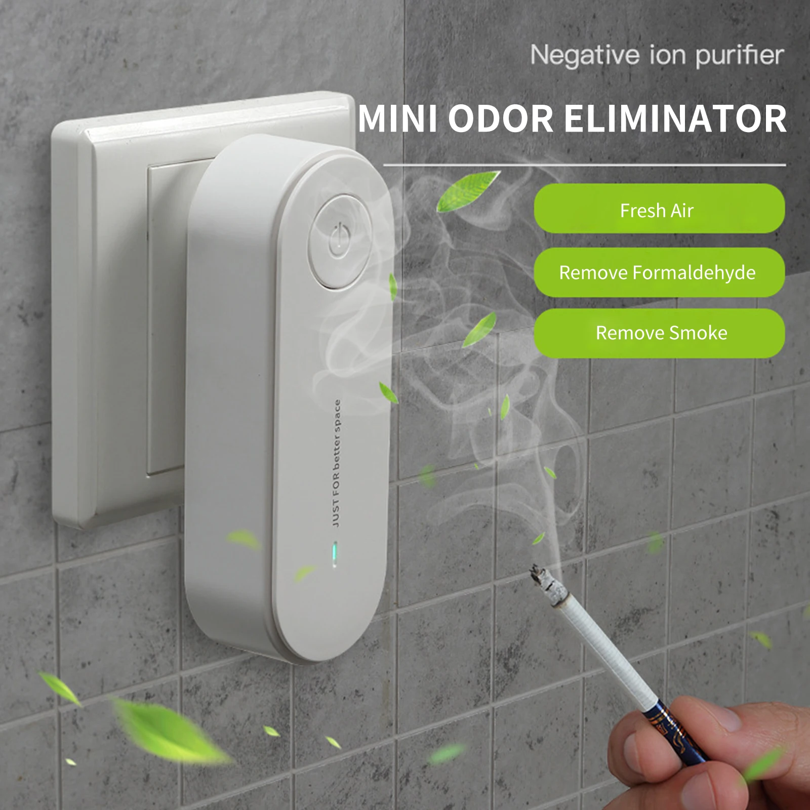 PlugInAirPurifierPortableDeodorizerMiniOdorEliminatorFreshener