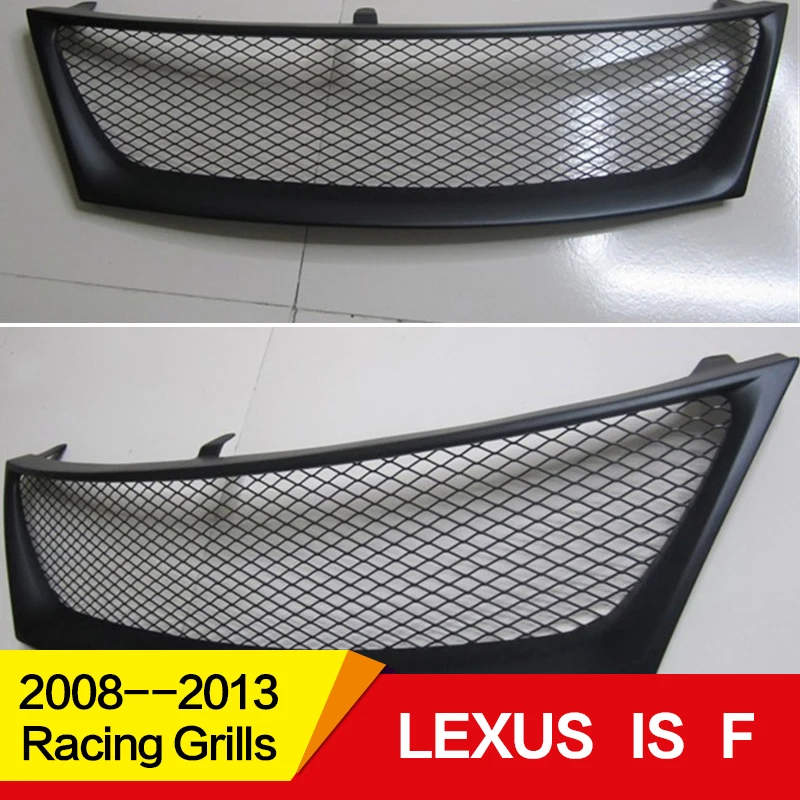 Подходит для гоночных грилей LEXUS IS F, 2008, 09, От 10 до 13 лет, углеродное волокно, Refitt, передняя, Центральная, гоночная решетка, крышка, аксессуары