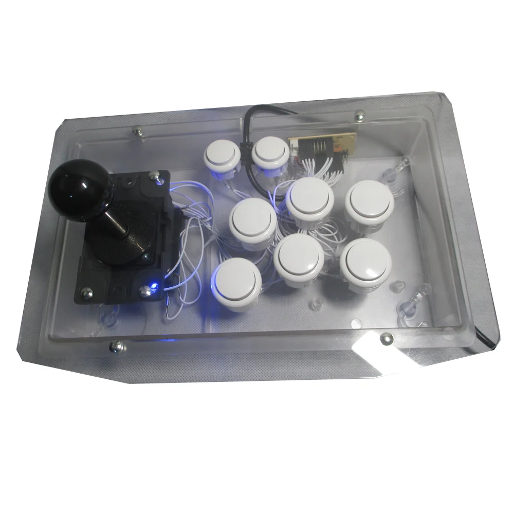  Cdragon Arcade Joystick White box led light USB Fighting Stick Gaming Controller Gamepad Video Game