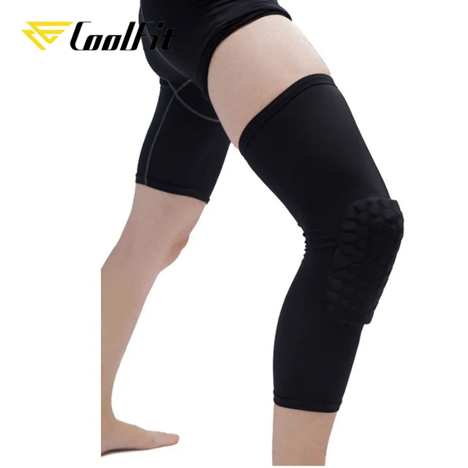 CoolFit 1 шт. баскетбольные наколенники повязка с Сотами эластичный наколенник