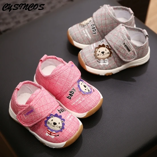 

CYSINCOS 2020 Spring Autumn Children Shoes Baby Cute Cartoon Toddler First Walker Shoes Kids Soft Bottom Anti-slip Canvas Shoes