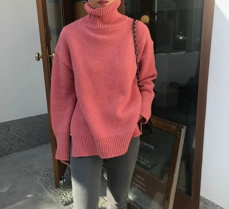4 цвета кашемировый свитер большого размера Женский вязаный зимний джемпер корейский Harajuku элегантный пуловер Повседневная одежда теплая свободная V575