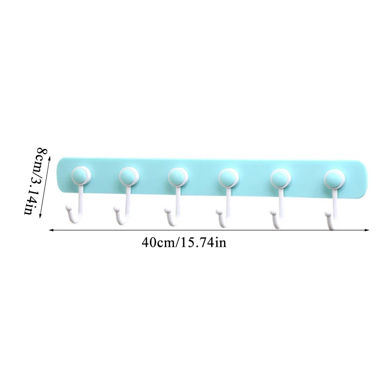Многофункциональный кухонный крюк для хранения держатель креативный без следа 6 крючков настенный дверной держатель Вешалка для подвешивания ванной комнаты Домашний Органайзер
