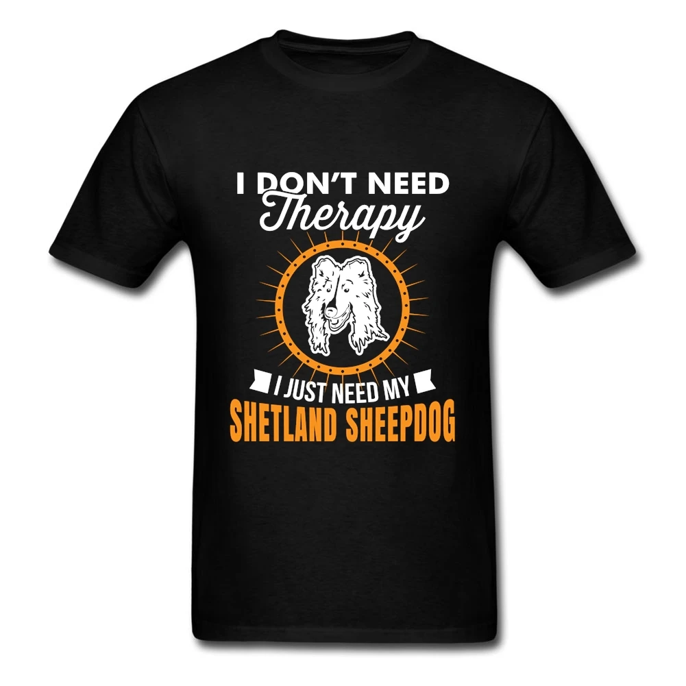 Шелти собака с короткими рукавами футболки мужские забавные 100% хлопок круглым