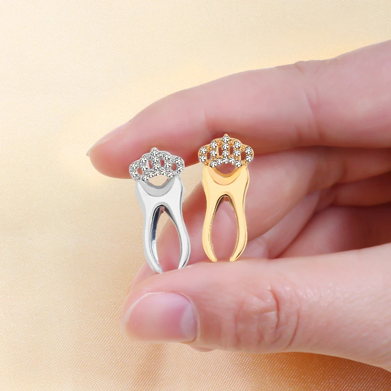 Teeth Enamel Pins Gold Silver Color Tooth Anatomy Heart Badge Docter Nurse Dentist Jackets Lapel Brooches Organ Medical Jewelry - Image 5