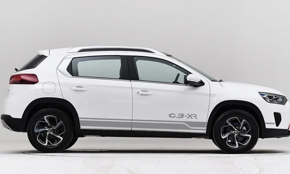 2 шт., боковая наклейка на дверь автомобиля для Citroen C3-XR, авто, длинная полоска, виниловая пленка, стильное Спортивное украшение, наклейка, тюнинг, автомобильные аксессуары