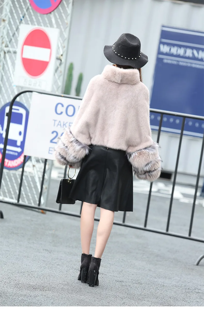 real mink fur coat woman jacket fox fur (10)