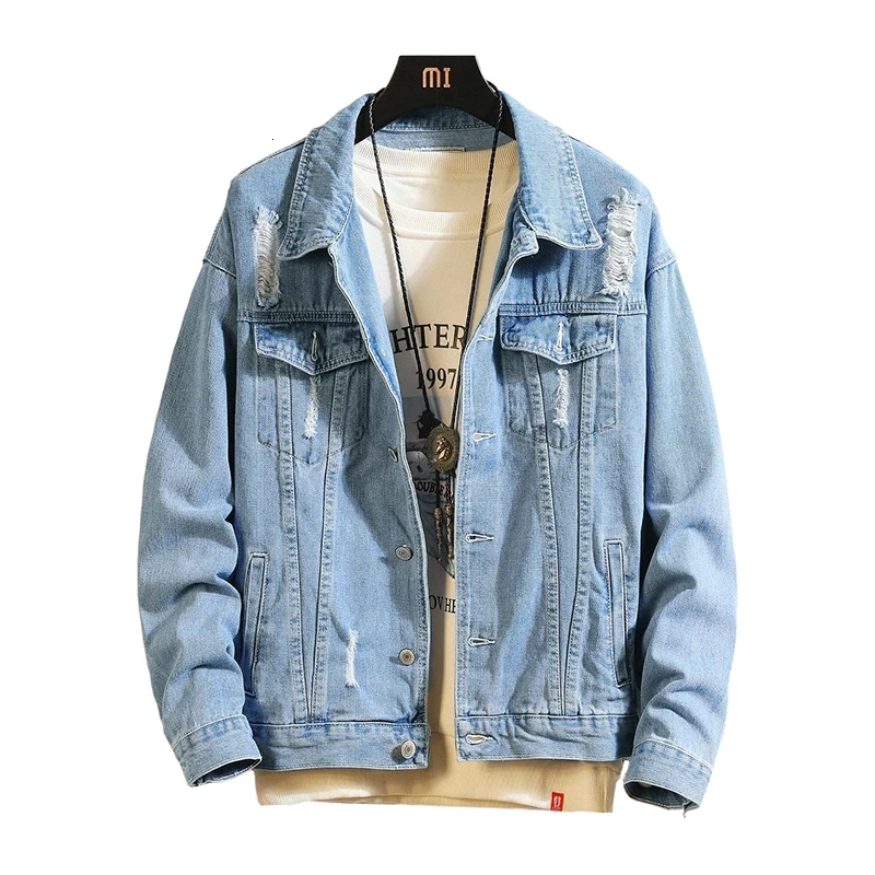 

Men's jacket and plush jacket (spring fashion 2019) Men's jeans jacket Men's jeans jacket Men's large men's clothing