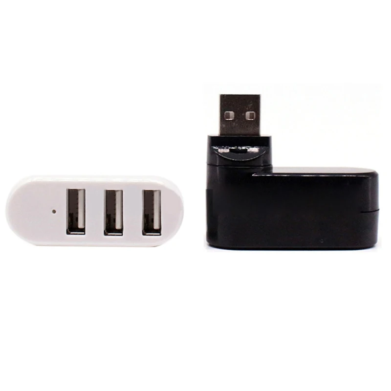 Горячая 3 порта USB 2,0 Мини Вращающийся разветвитель адаптер концентратор без драйвера для ПК ноутбук компьютер