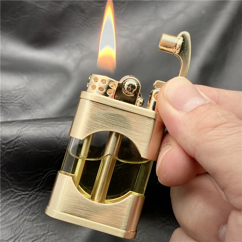 2021 Zorro New Windproof Waterproof Kerosene Lighter with Transparent Oil Tank Creative Retro Grinding Wheel Flint Metal | Дом и сад