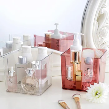 

Plastic Transparent Cosmetics Storage Box Female Necessities Storage Box Skin Care Product Storage Box Home Daily Storage Box