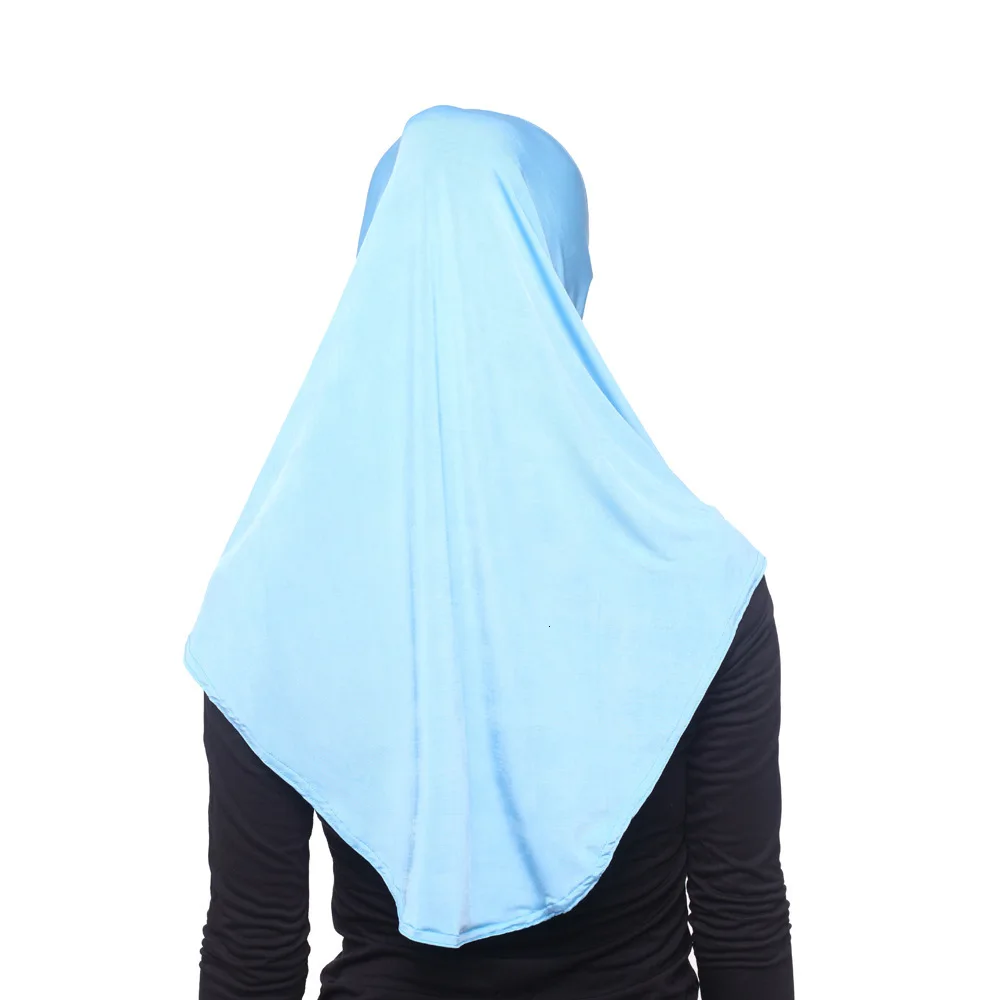 DJGRSTER мусульманский хиджаб исламский Тюрбан-Джерси Женский черный ниндзя подшарф шапки мгновенный головной шарф полное покрытие внутренние покрытия