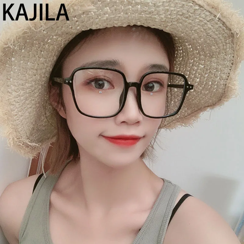 Анти синие очки женские трендовые квадратные оправы Женские Поддельные ретро