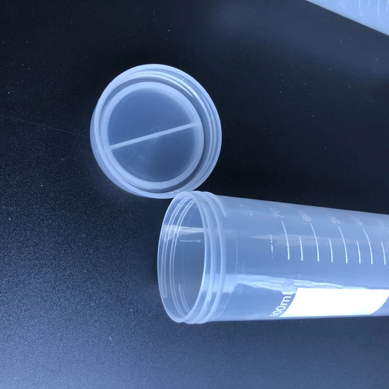 12pcs 100ml plastic centrifuge tube with scale line sample tube with screw cover cap use in PCR analysis centrifuge tube