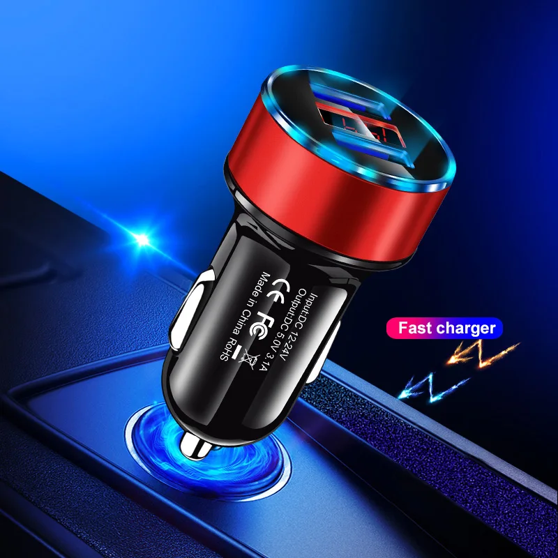 Универсальное автомобильное зарядное устройство Quick Charge 3,0 для Redmi K30 Oneplus 7 usb адаптеры для samsung S8 Plus huawei P30 Pro автомобильное светодиодный зарядное устройство s