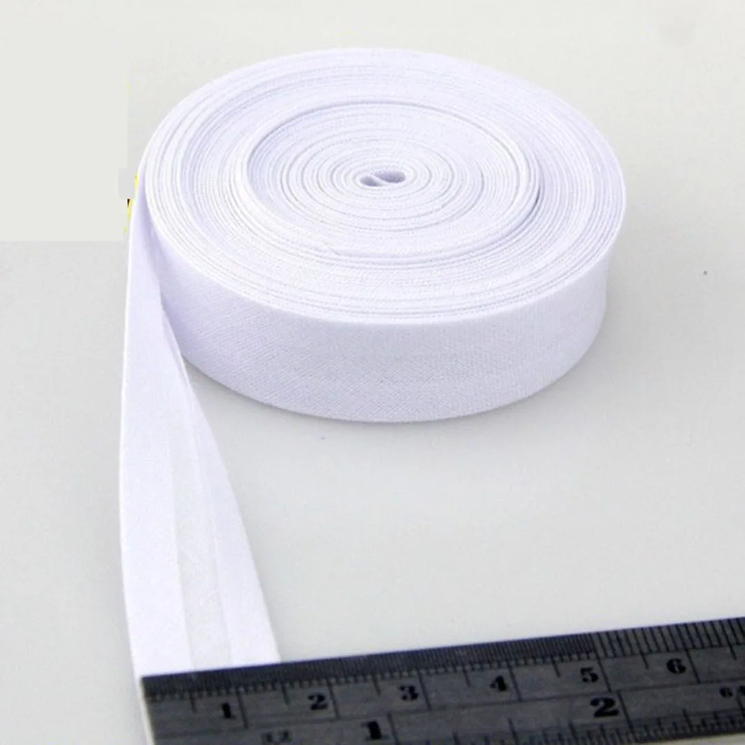 15mm (5/8")Width Cotton Bias Tape Back Side Ironed Single Folded Cotton Webbing Tapes For Garment Cushion Table Quilt Craft Diy Accessories