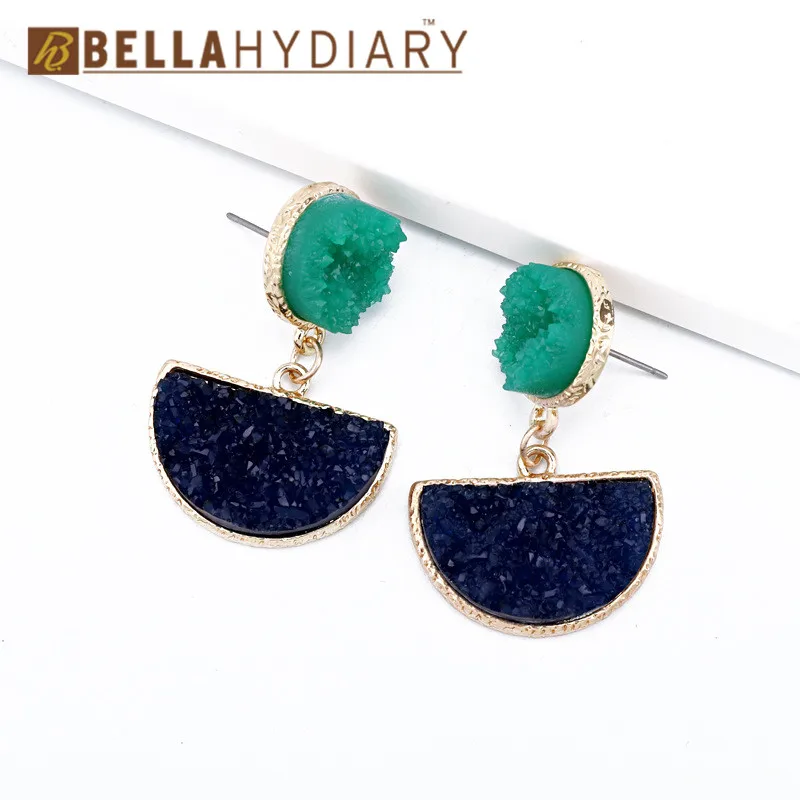 druzy earrings jewelry Ohrringe bijoux earings earring earing pendientes brinco big earrings vintage jewelry wedding earrings geometric earrings long earrings gifts for women resin earrings korean earri (9)