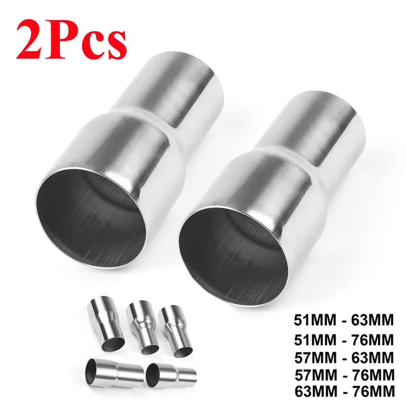2PcsUniversalFit51635776mmStainlessSteelTaperedStandardCar