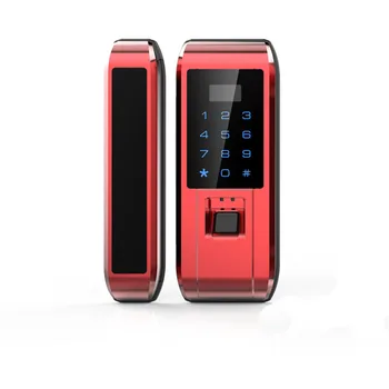 

Fingerprint Glass Door Lock with Time Attendance Biometric Lock