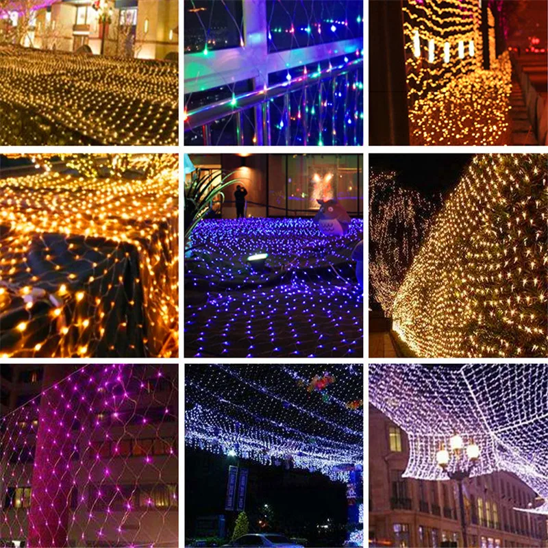

1.5MX1.5M 2x3M fishnet light LED string Christmas net light fairy tale Christmas party garden wedding decoration curtain light