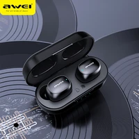 AWEI T13 oryginalne słuchawki bezprzewodowe Bluetooth-kompatybilny douszne douszne Mini kapsułki dotykowy sterowanie z mikrofonem radio HiFi do gier słuchawki douszne