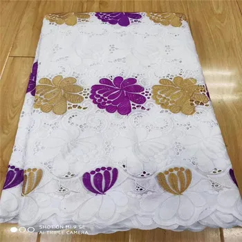 

2020 High Class Design 100% Cotton lace Fabrics high quality Swiss voile lace Fabric in Switzerland Cotton Lace fabrics kc66-858