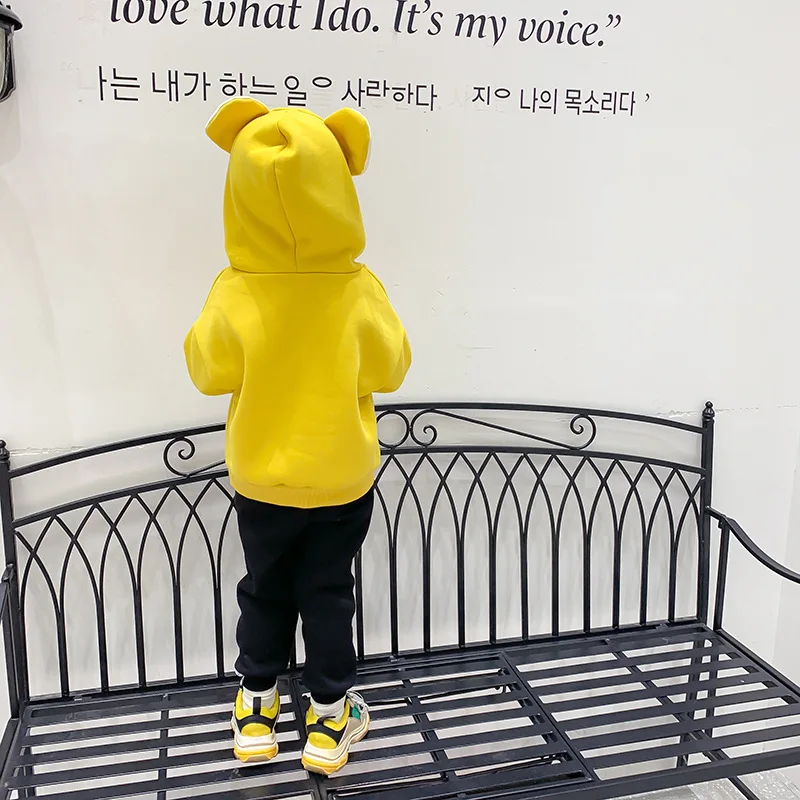

2019 Winter New Style Korean-style Children Girls Cartoon Long Sleeve Rabbit Eared Hooded Child Hoodie Fashion-Style