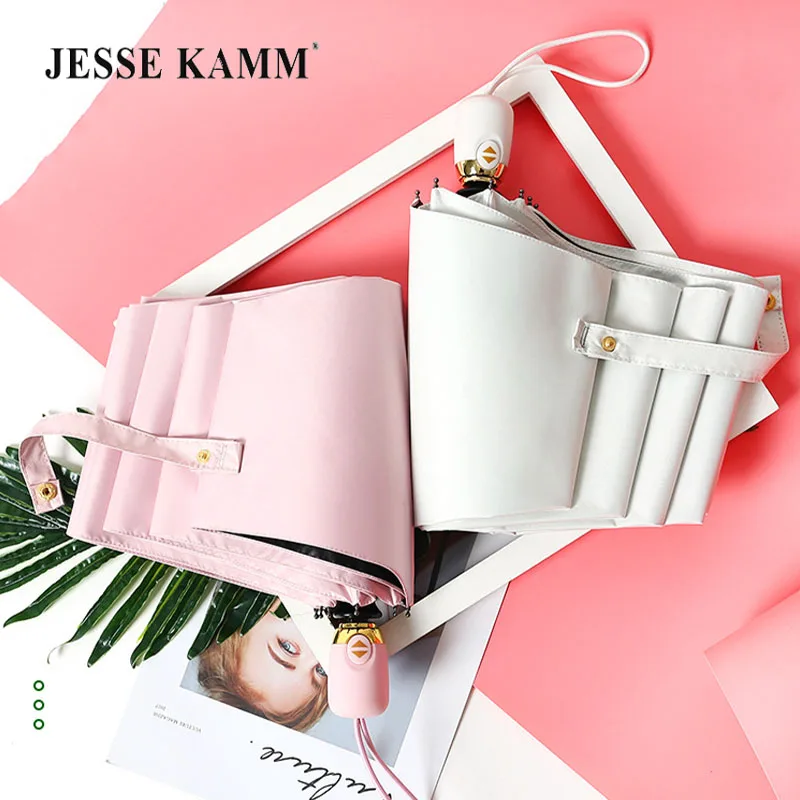 Горячий Стильный маленький автоматический зонт JESSE KAMM с ручкой тройного сложения