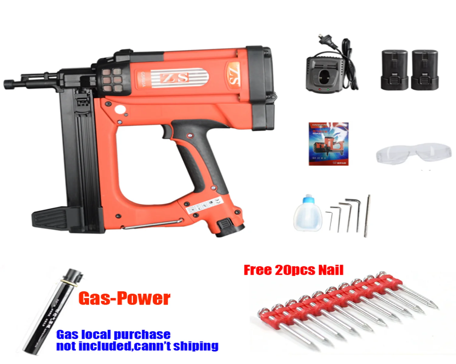 Decorative Concrete Gas Nail Gun GSR40 