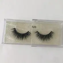 Nova moda 3D embalagem caixa de cílios postiços mink cílios cabelo vison cílios 3d com caixa redonda(China)