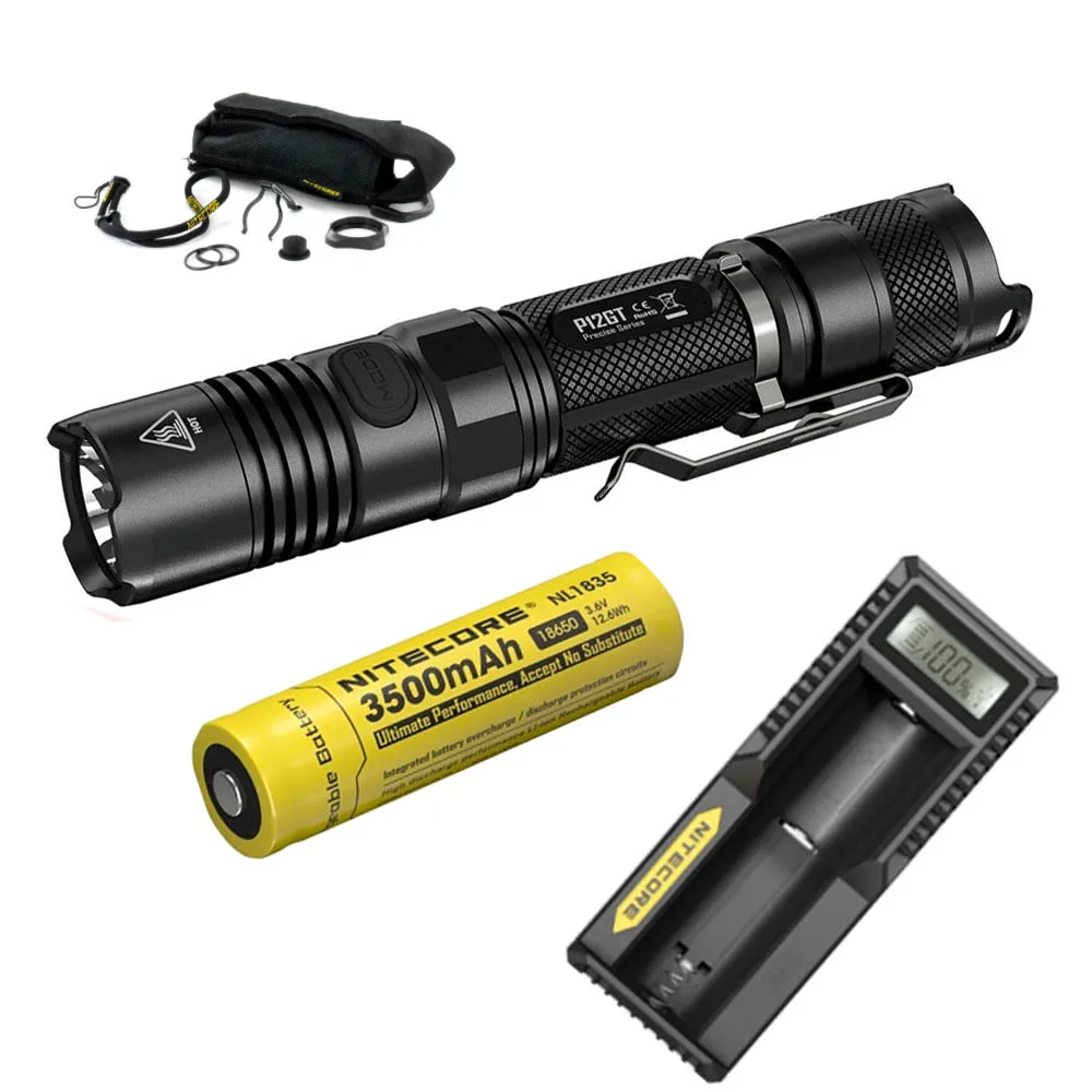 NITECORE P12GT светодиодный тактический вспышки светильник CREE XP-L HI V3 Светодиодный max 1000 люмен луч расстоянии 320 метр портативный фонарь поисковый спасательный светильник