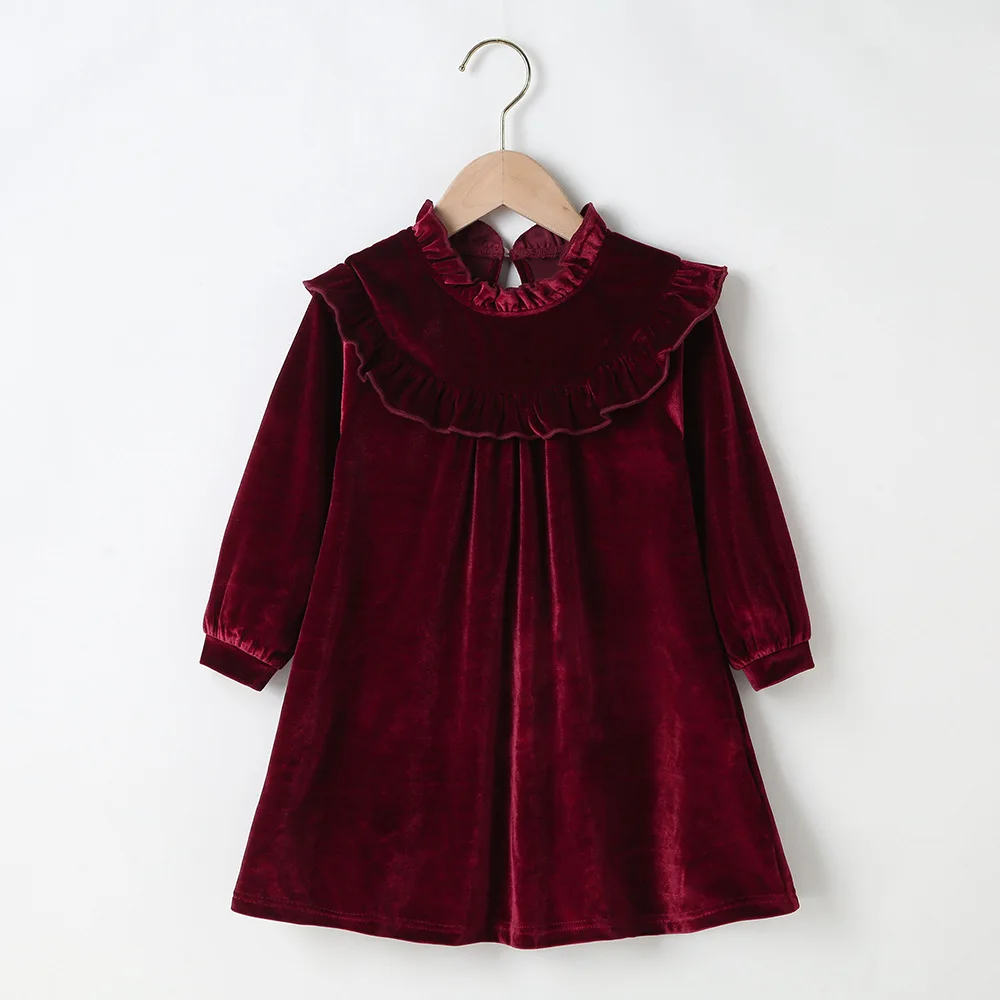 

Children's Clothing Fashion Winter Velvet Dress Baby Toddler Girl Fall Clothes Princess Dress 2020 Kids Party Dresses for Girls