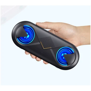 

2019 NEW 6D Stereo Sound Portable Bluetooth Speaker 10W Wireless Loudspeaker Outdoor Speaker Support TF Card/USB Brive/AUX
