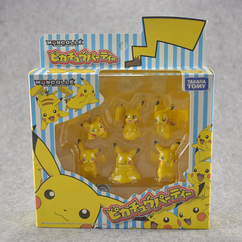 TAKARA TOMY 6pcs/set pokemon pikachu anime action &amp toy figures model toys for children Free shipping | Игрушки и хобби