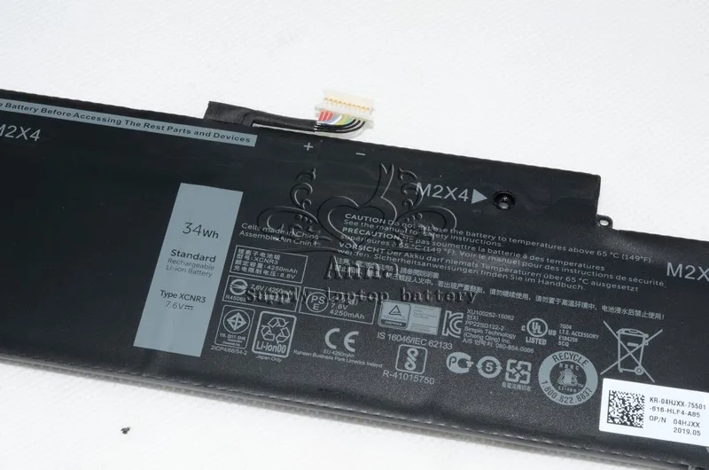 JIGU 7,6 V 34WH WY7CG XCNR3 аккумулятор для ноутбука DELL для широты 13 7370 13 E7370