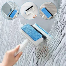 

2 In 1 Glass Wiper Reusable Double Side Window Mirror Cleaner Squeegee Scraper Cleaning Brush For Household Bathroom Clean Tool