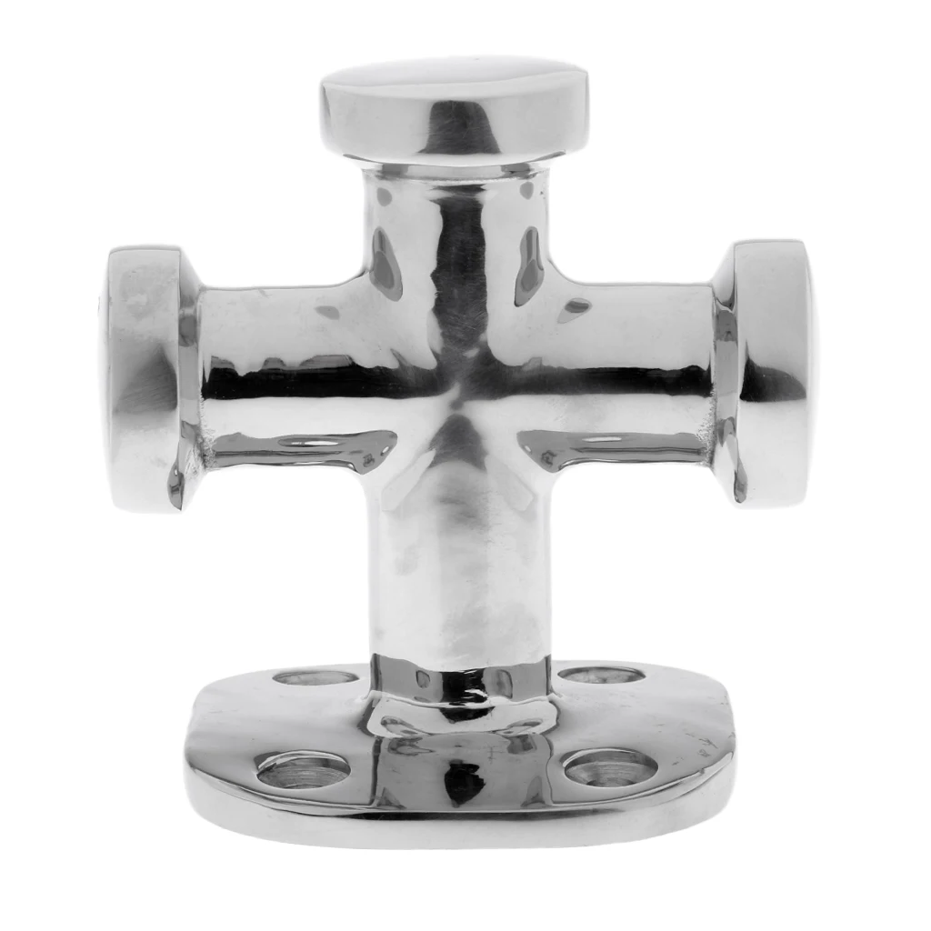 Single Cross Bollard Post Rope Cleat Marine Boat Sailing Yacht Hardware 82mm Height