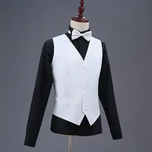 Новинка, стильный мужской жилет для выступлений, мужской жилет ведущего мастера церемоний, Приталенный жилет в Корейском стиле, костюм для свадьбы