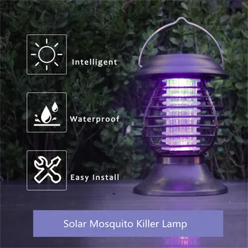 

Solar Mosquito Killer Lamp Outdoor Pest Fly Bug Insect Zapper Trap Lamp Hanging Electric Mosquito Killer Lamp Tent Light