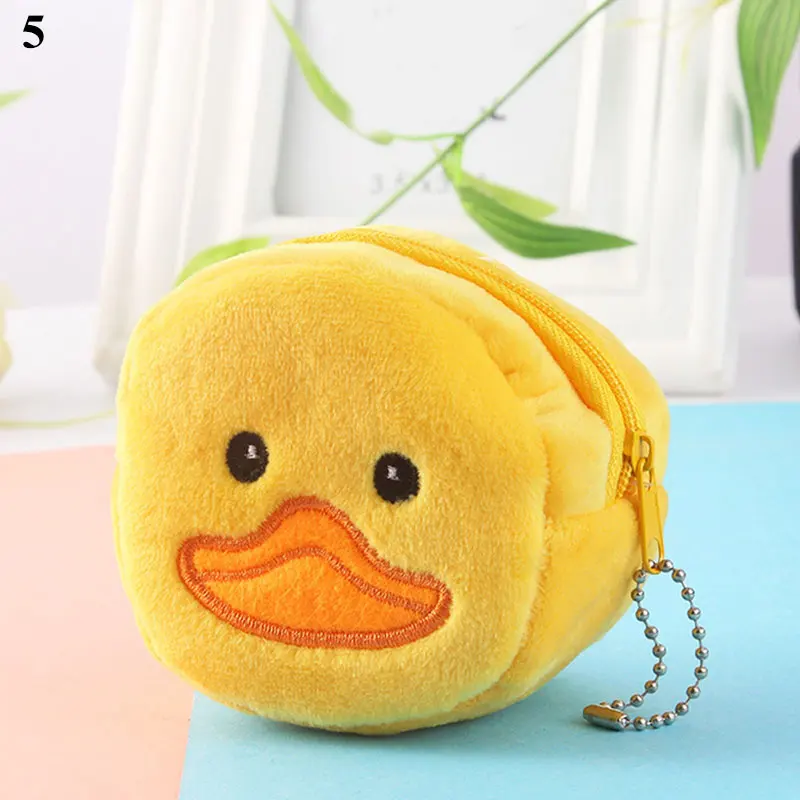 Fashion Cartoon Plush Wallets Children's Mini Coin Purses Baby Girls Short Plush Coin Bags Cute Cat Key Holder Bag Animal Wallet coin purse coin wallet plush coin purse
