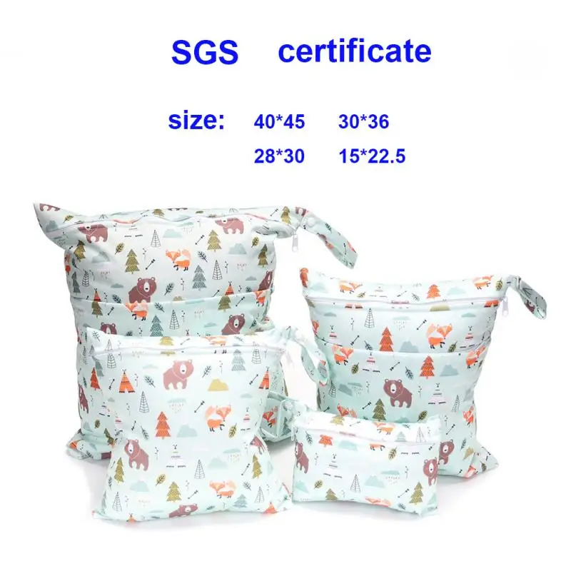 Premium Set of 4 Waterproof & Washable Baby Diaper Bags - Versatile Sizes