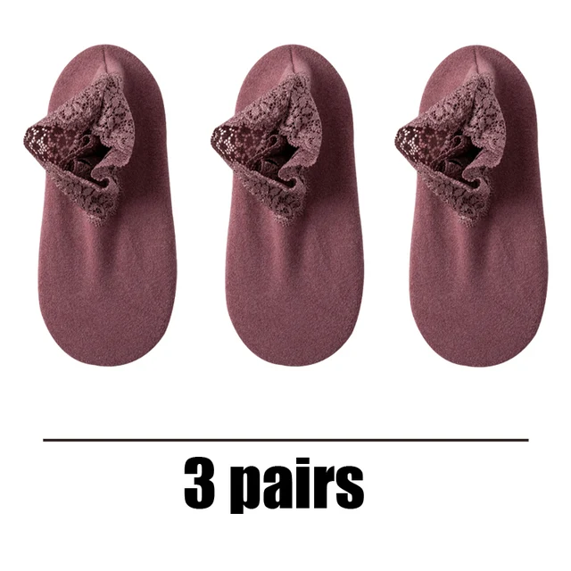 3 Pairs Women Winter Socks Warm Thicken Thermal Soft Solid Color Socks Wool Cashmere Snow Boots Velvet Lace Home Floor Sock Silver